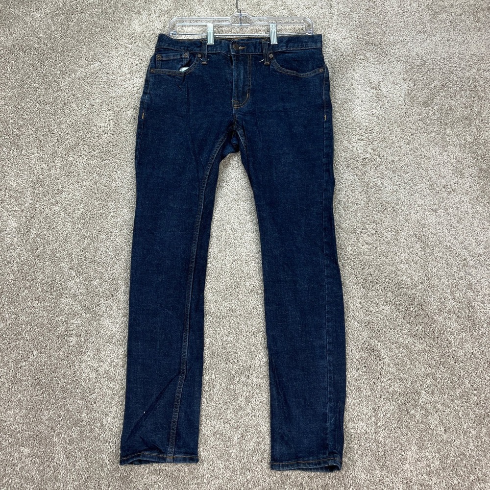 Old Navy Skinny Jeans Men 31x32 Dark Wash 5 Pocket Twill Denim Built-In Flex EUC
